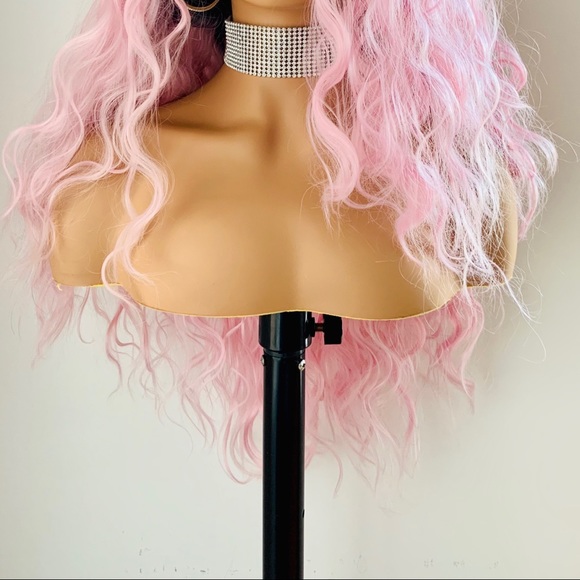 Ombre Bubblegum Pink 13x2.5 Lace Front Wig for Valentines Day or Everyday - Picture 5 of 14